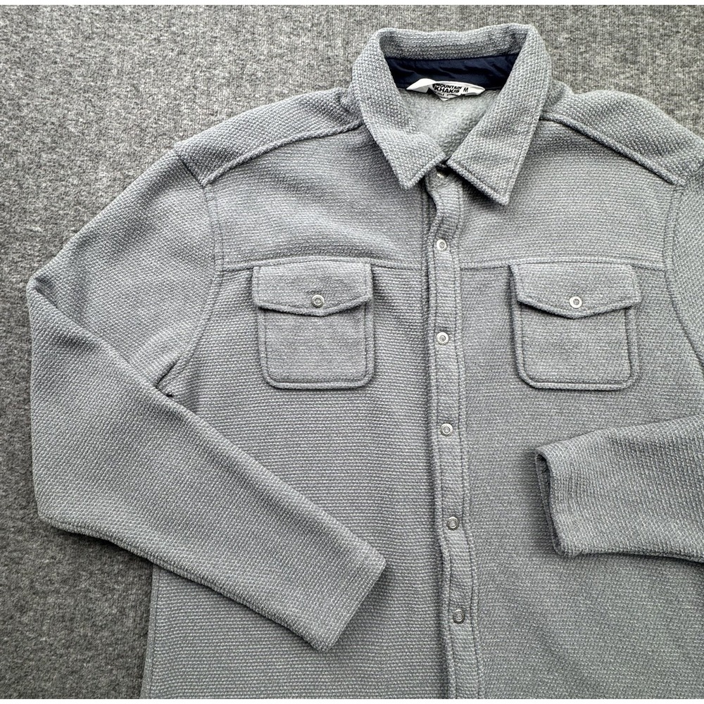 Mountain Khakis‎ Men's Pop Top Fleece Snap Button Up Long Sleeve Gray Sz M